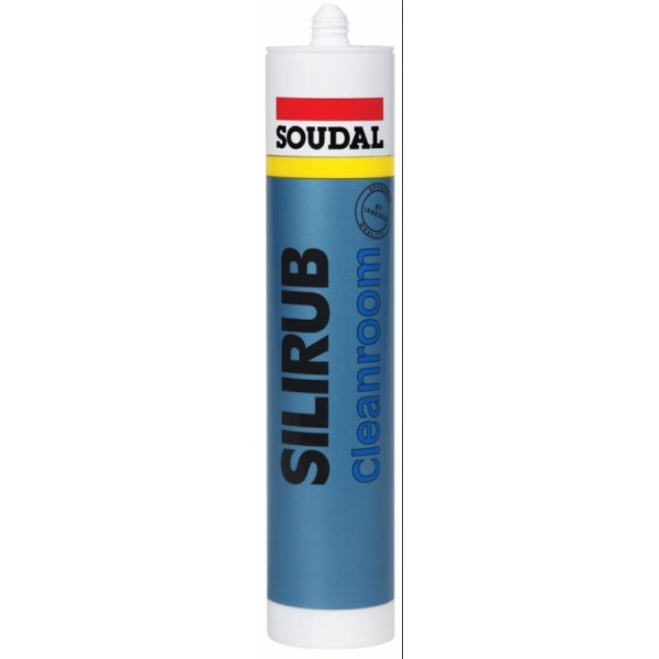 Silicon Antibacterian, Soudal Silirub Cleanroom, alb, 310 ml