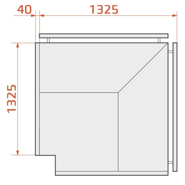 Vitrină frigorifică de colț exterior  LCK Kolumba REM EXT90