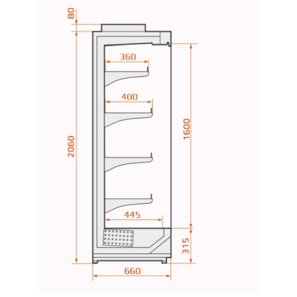 Raft frigorific pentru agregat extern  RCH Hercules 66.206 3,75