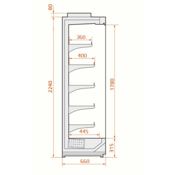 Raft frigorific pentru agregat extern  RCH Hercules 66.224 1,25