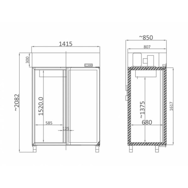 Dulap congelare  FR GASRTO 1400 (SMR 1400)