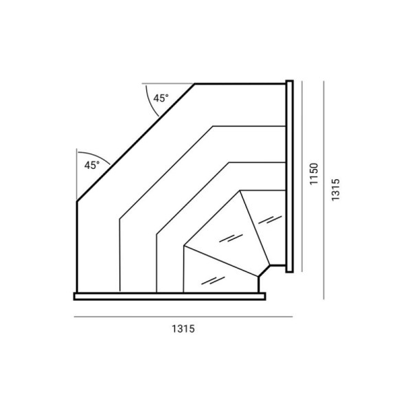 Element de colț interior  WCH-7/1 Nw OFELIA (D)