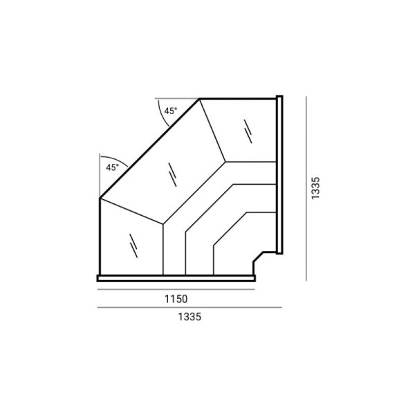 Element de colț exterior  WCH-7/1 Nz OFELIA (D)
