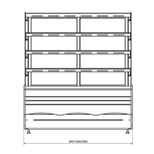 Vitrină neutră de prezentare  C-1 BL 90/NE BELLISSIMA