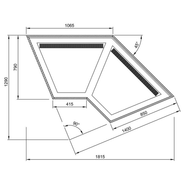 Element de colţ exterior  C-1 CL NZ/90/NE CARMELLA