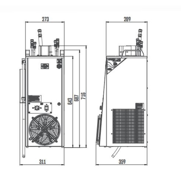 Răcitor de bere/apă 3 serpentine  CWP 100 New Green Line (Lindr)