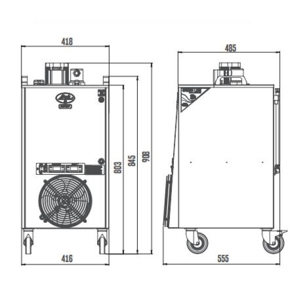 Dispozitiv pentru răcirea și fermentarea vinului  CWP 300 V Green Line (Lindr)