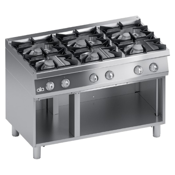 Mașină de gătit pe gaz cu 6 arzătoare și suport deschis  K7GCUP15VV