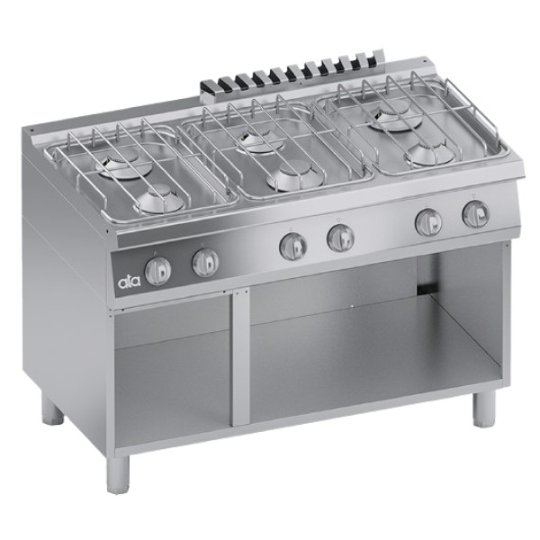 Mașină de gătit pe gaz cu 6 arzătoare și suport deschis  C2GCU15VV