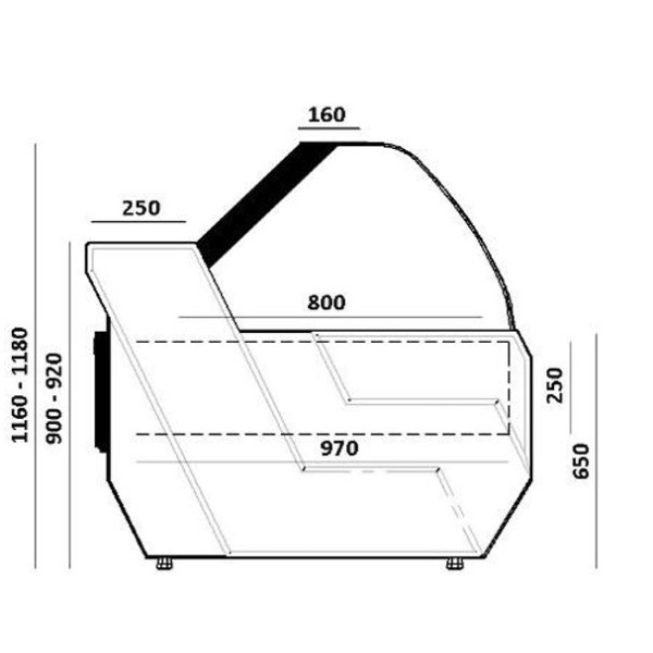 Vitrină frigorifică orizontală  IZI STATIC G 2610 ZZ