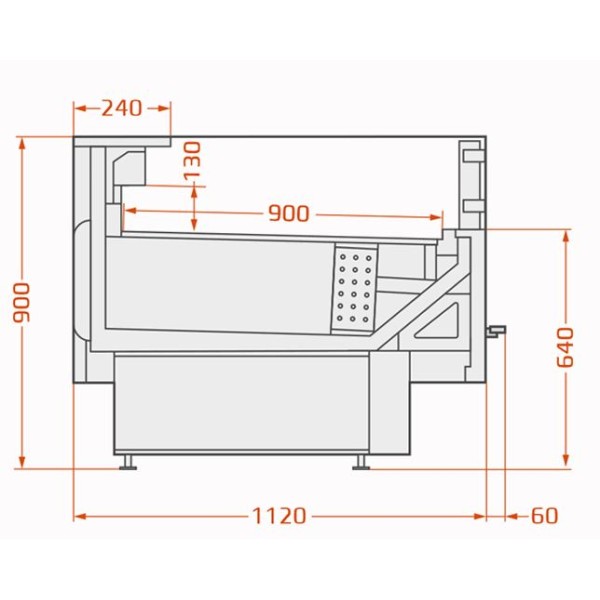 Vitrină frigorifică cu autoservire  LCCN CANA SELF 2,5