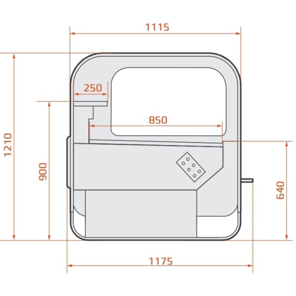 Vitrină frigorifică orizontală cu geam telescopic  LCCT Catania REM 1,875