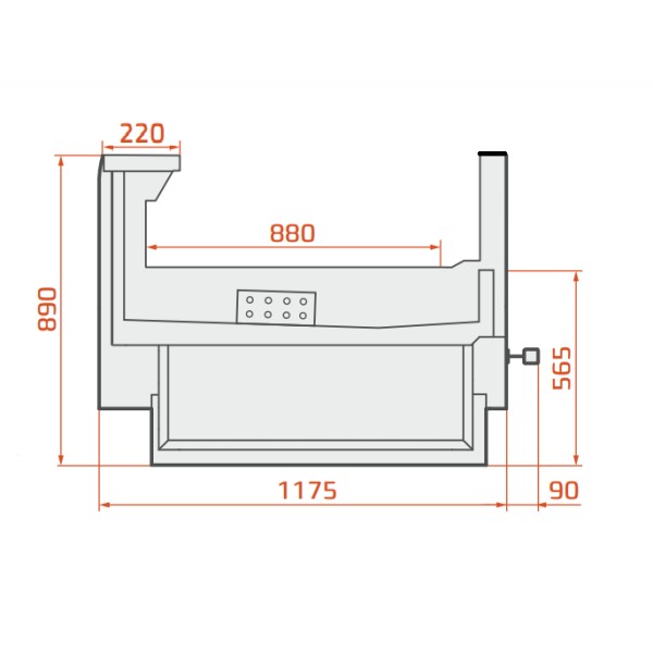 Vitrină frigorifică cu autoservire  LCK Kolumba SELF REM 2,5