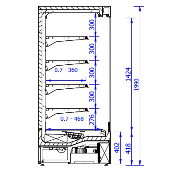 Raft frigorific cu agregat intern  GRANDIS 3.0 - 0.7