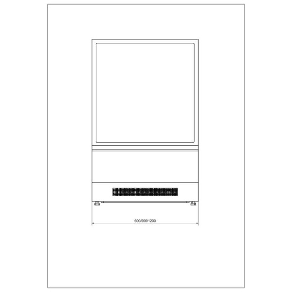 Vitrină neutră de prezentare  C-1 VN/Z 90/NE VIENNA