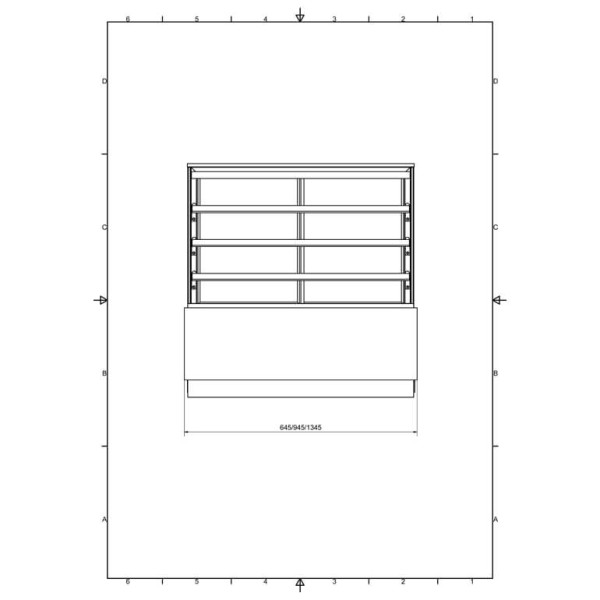 Vitrină de cofetărie neutră  C-1 CL 90/NE CARMELLA