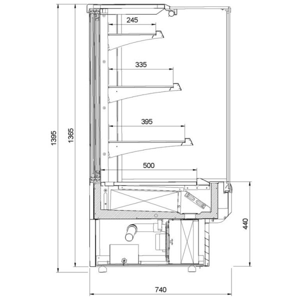 Vitrină neutră  C-1 TS/Z 120/NE TOSTI